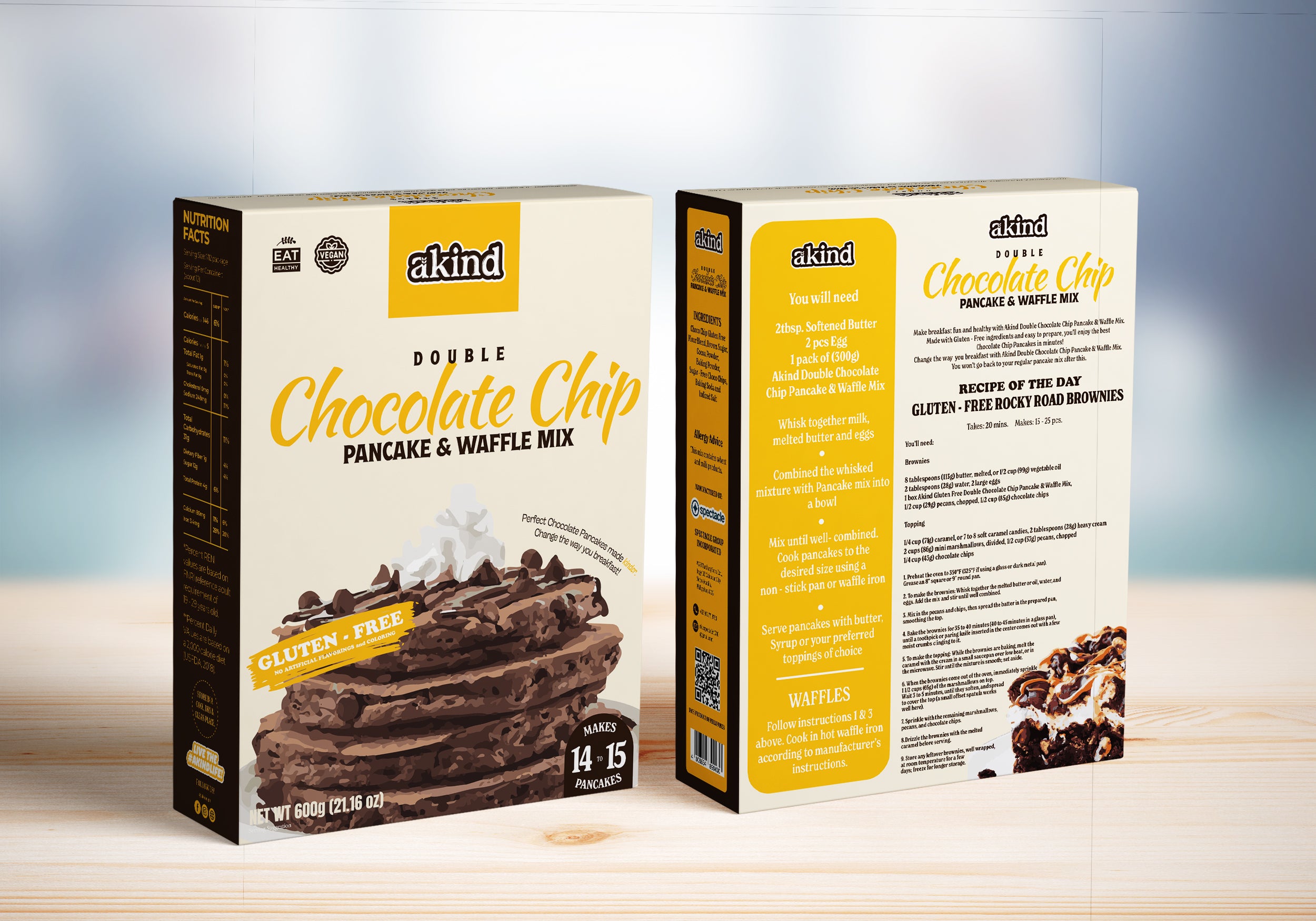 Akind Double Chocolate Chip Pancake & Waffle Mix